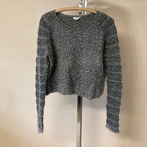 Helmut Lang Pullover Sweater Medium Grey Extra Long Sleeves Wool Alpaca Blend